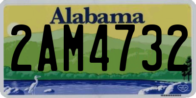 AL license plate 2AM4732