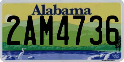 AL license plate 2AM4736