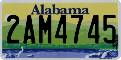 AL license plate 2AM4745