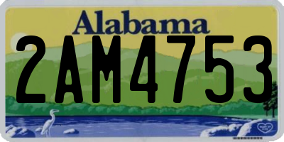 AL license plate 2AM4753