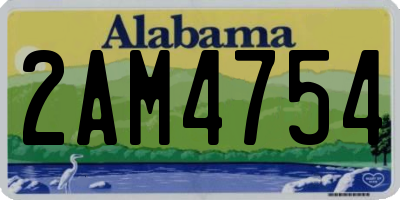 AL license plate 2AM4754