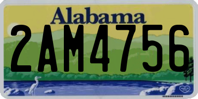 AL license plate 2AM4756