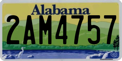 AL license plate 2AM4757