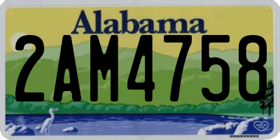 AL license plate 2AM4758