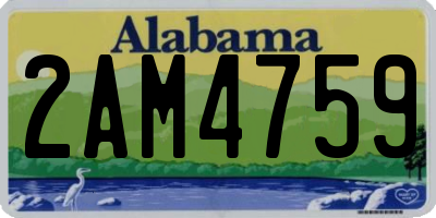 AL license plate 2AM4759