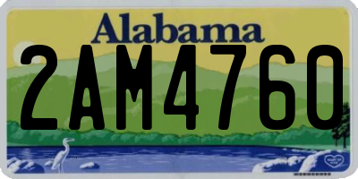 AL license plate 2AM4760