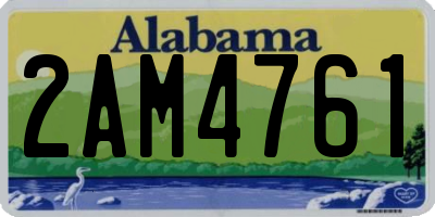 AL license plate 2AM4761