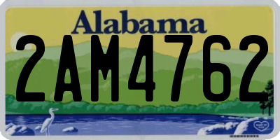 AL license plate 2AM4762