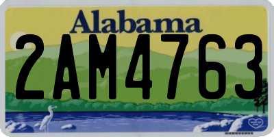 AL license plate 2AM4763