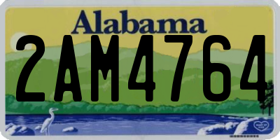 AL license plate 2AM4764