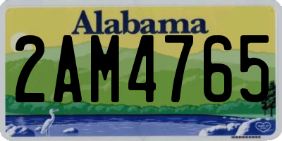 AL license plate 2AM4765