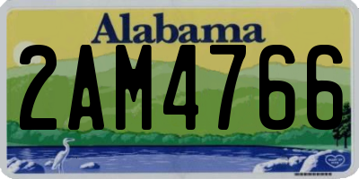 AL license plate 2AM4766