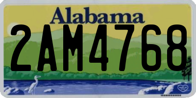 AL license plate 2AM4768