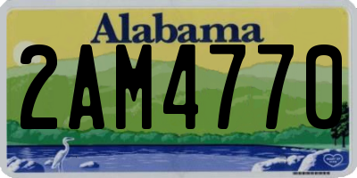 AL license plate 2AM4770