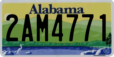 AL license plate 2AM4771