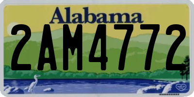 AL license plate 2AM4772