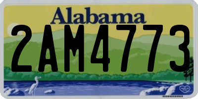 AL license plate 2AM4773