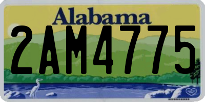 AL license plate 2AM4775