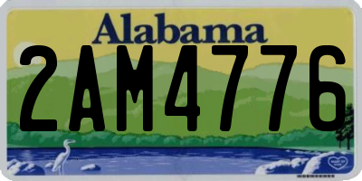 AL license plate 2AM4776