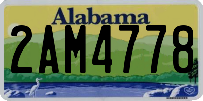 AL license plate 2AM4778