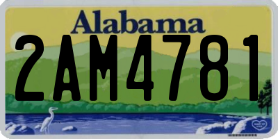 AL license plate 2AM4781