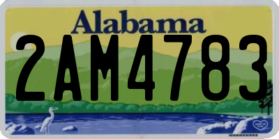 AL license plate 2AM4783