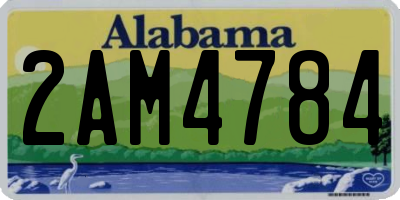 AL license plate 2AM4784
