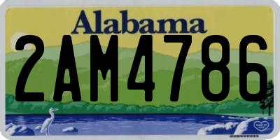 AL license plate 2AM4786