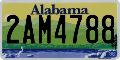 AL license plate 2AM4788