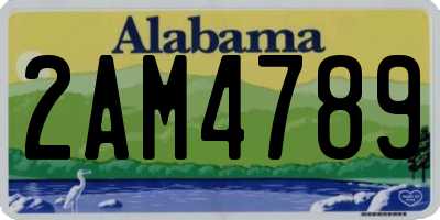AL license plate 2AM4789