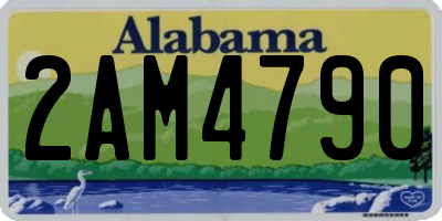 AL license plate 2AM4790
