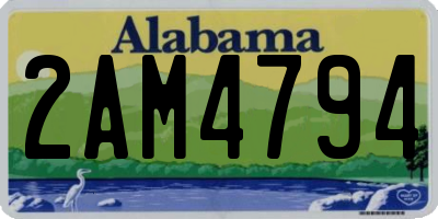 AL license plate 2AM4794