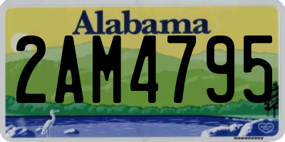 AL license plate 2AM4795