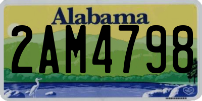 AL license plate 2AM4798