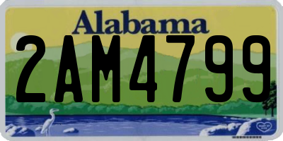 AL license plate 2AM4799