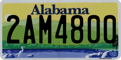 AL license plate 2AM4800