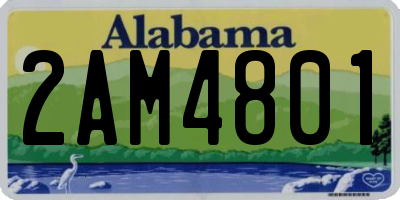 AL license plate 2AM4801