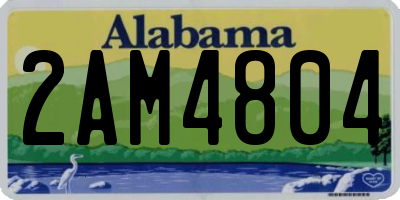 AL license plate 2AM4804