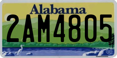 AL license plate 2AM4805