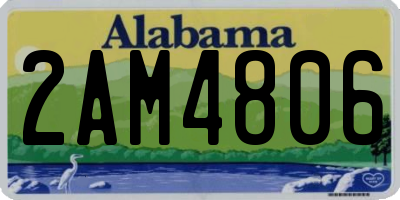 AL license plate 2AM4806