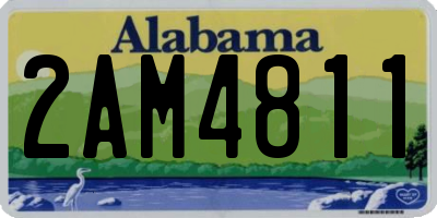 AL license plate 2AM4811