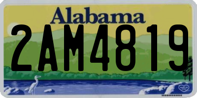 AL license plate 2AM4819