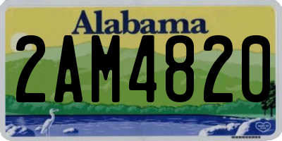 AL license plate 2AM4820