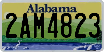 AL license plate 2AM4823