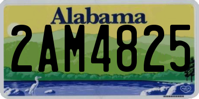 AL license plate 2AM4825