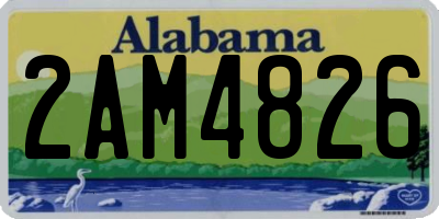 AL license plate 2AM4826