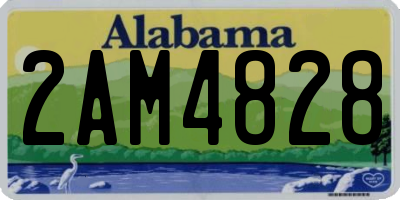 AL license plate 2AM4828