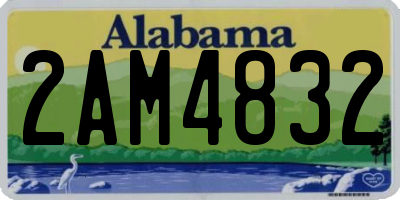 AL license plate 2AM4832
