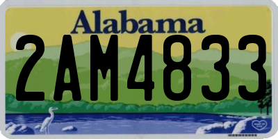 AL license plate 2AM4833