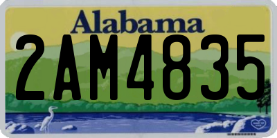 AL license plate 2AM4835